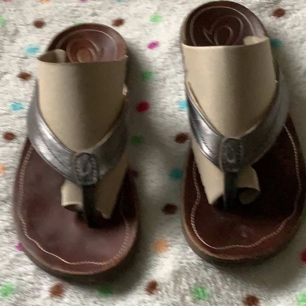 Brown and Silver Sandals